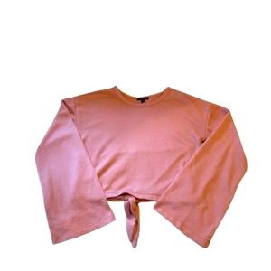 Cropped pink sweatshirt